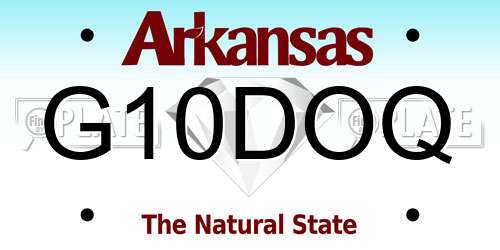 G10DOQ Arkansas License Plate