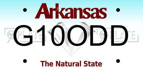 G10ODD Arkansas License Plate