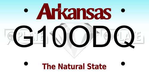 G10ODQ Arkansas License Plate