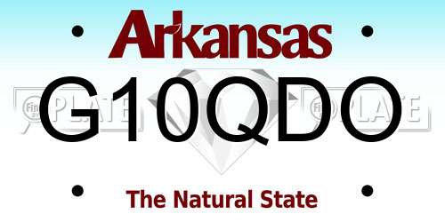 G10QDO Arkansas License Plate
