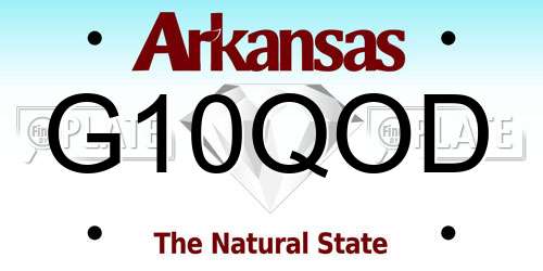 G10QOD Arkansas License Plate