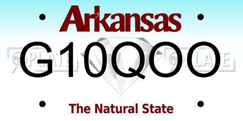 G10QOO Arkansas License Plate