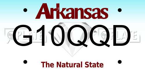 G10QQD Arkansas License Plate
