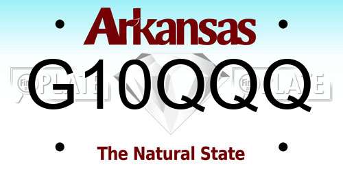 G10QQQ Arkansas License Plate
