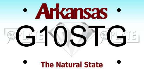 G10STG Arkansas License Plate