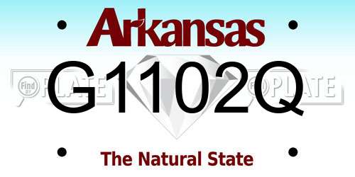 G1102Q Arkansas License Plate