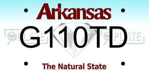 G110TD Arkansas License Plate