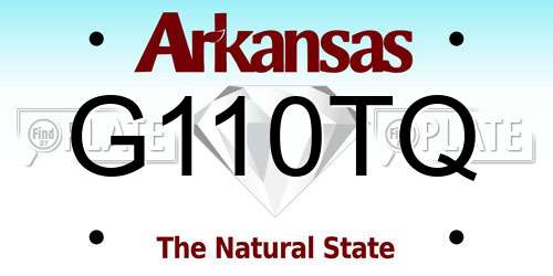 G110TQ Arkansas License Plate