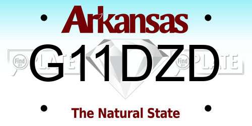 G11DZD Arkansas License Plate