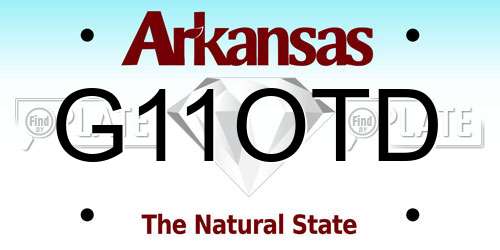 G11OTD Arkansas License Plate