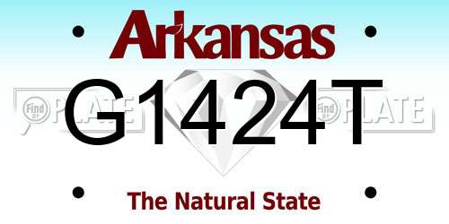 G1424T Arkansas License Plate