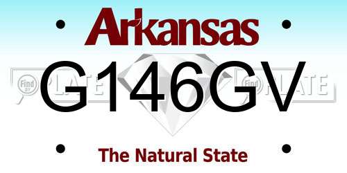 G146GV Arkansas License Plate