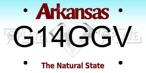 G14GGV Arkansas License Plate