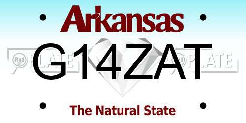 G14ZAT Arkansas License Plate