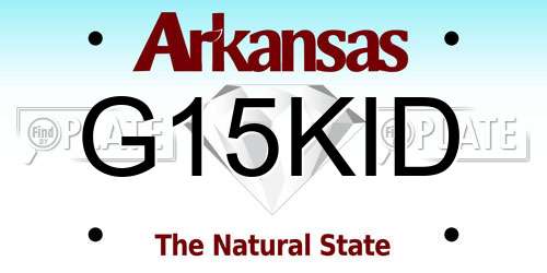 G15KID Arkansas License Plate