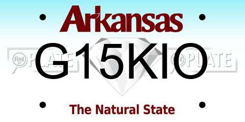 G15KIO Arkansas License Plate