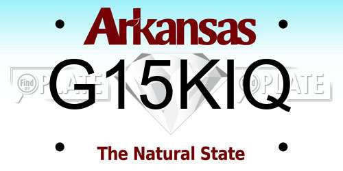 G15KIQ Arkansas License Plate