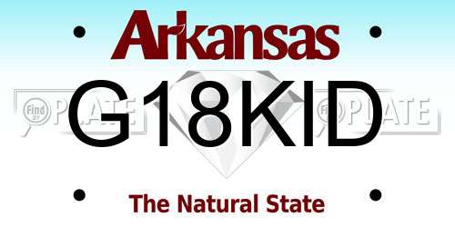 G18KID Arkansas License Plate
