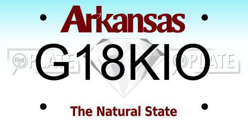 G18KIO Arkansas License Plate