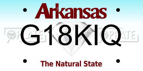G18KIQ Arkansas License Plate