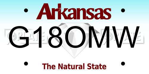 G18OMW Arkansas License Plate