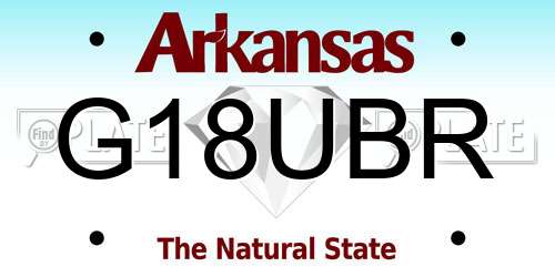 G18UBR Arkansas License Plate