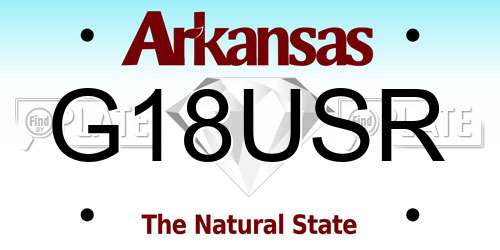 G18USR Arkansas License Plate