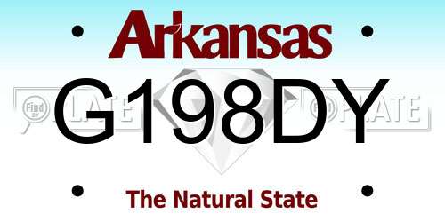 G198DY Arkansas License Plate