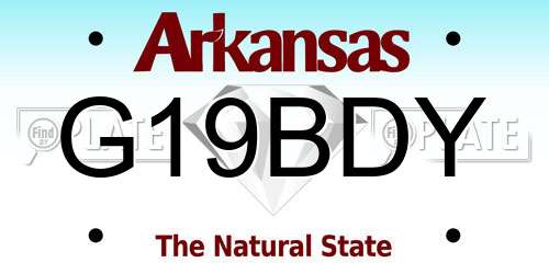 G19BDY Arkansas License Plate