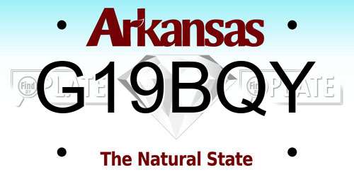 G19BQY Arkansas License Plate
