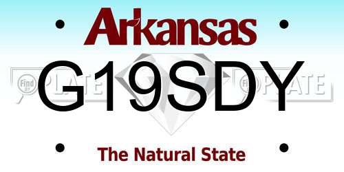 G19SDY Arkansas License Plate