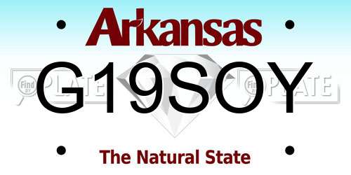 G19SOY Arkansas License Plate