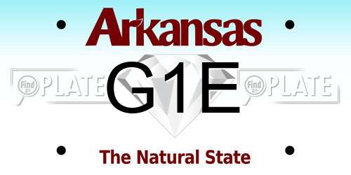 G1E Arkansas License Plate
