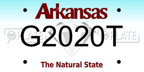 G2020T Arkansas License Plate