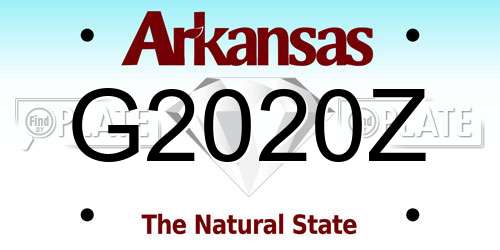 G2020Z Arkansas License Plate