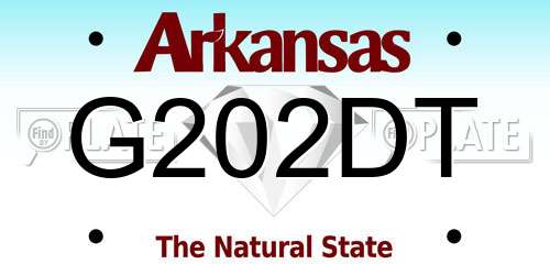 G202DT Arkansas License Plate