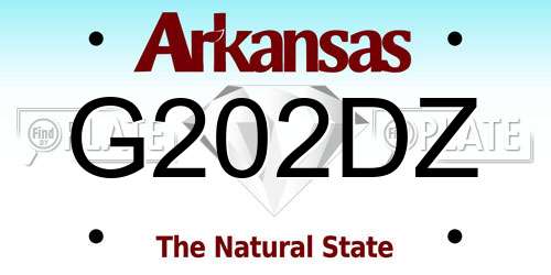 G202DZ Arkansas License Plate