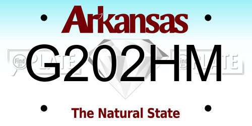 G202HM Arkansas License Plate
