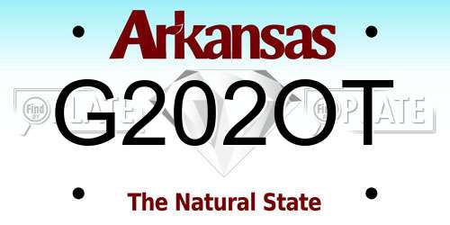 G202OT Arkansas License Plate