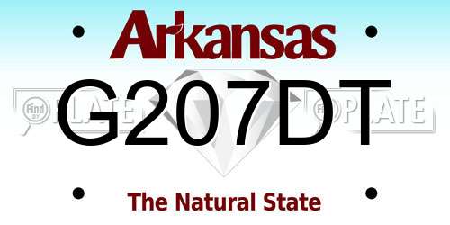 G207DT Arkansas License Plate