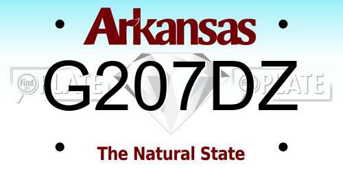 G207DZ Arkansas License Plate