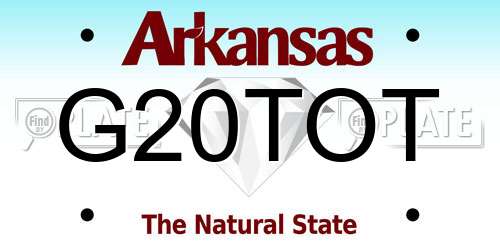 G20TOT Arkansas License Plate
