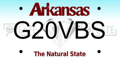 G20VBS Arkansas License Plate
