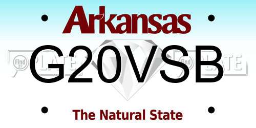 G20VSB Arkansas License Plate