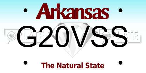 G20VSS Arkansas License Plate