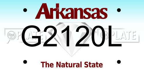 G2120L Arkansas License Plate