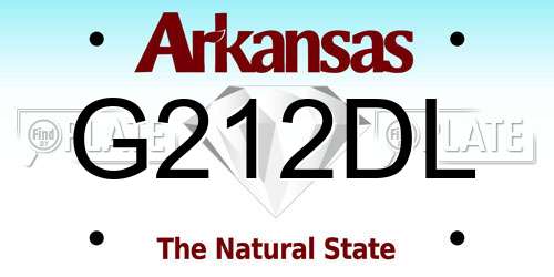 G212DL Arkansas License Plate