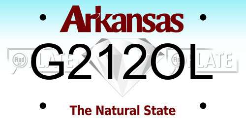 G212OL Arkansas License Plate