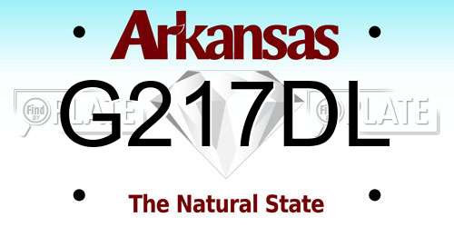G217DL Arkansas License Plate