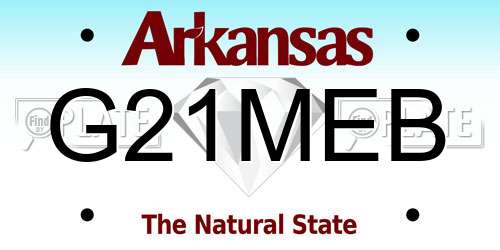 G21MEB Arkansas License Plate